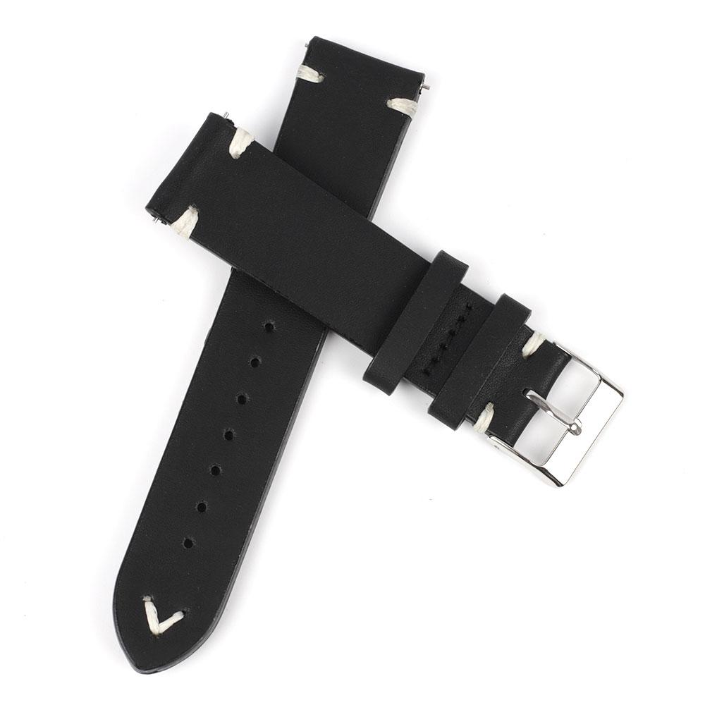 Retro Oil Wax Genuine Leather Watchband 18mm 20mm 22mm 24mm Quick Release Calfskin Watch Strap for Men Wristband Watch Accessory