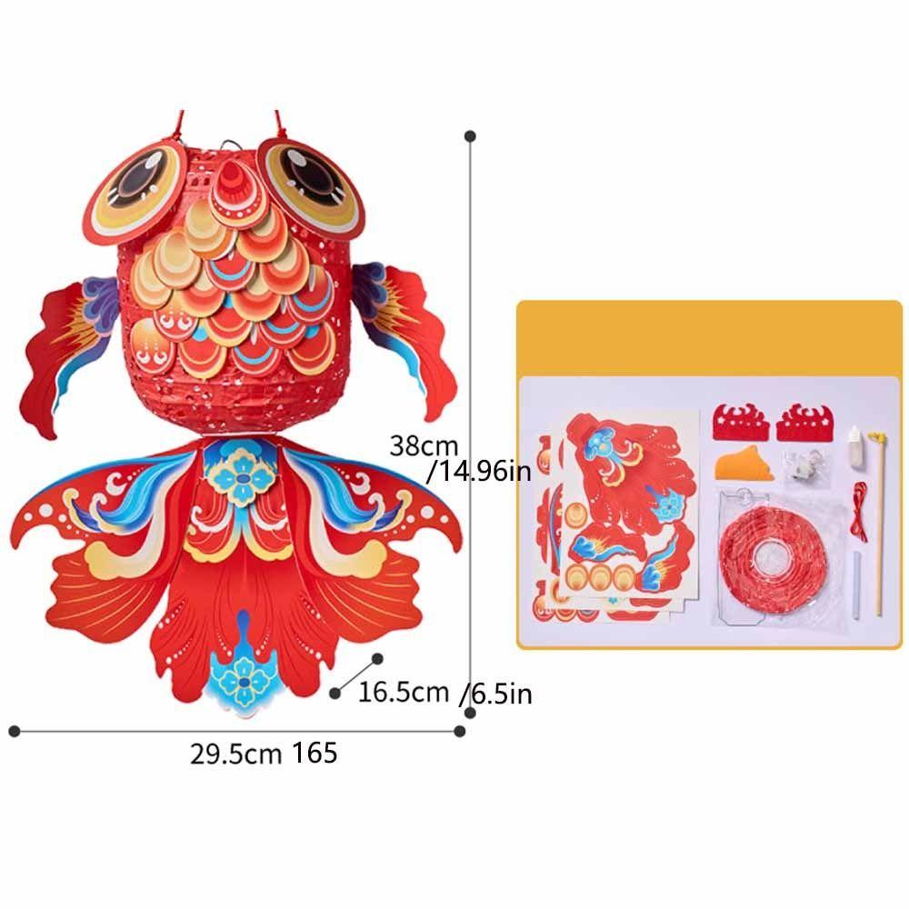 Good Luck Goldfish Lantern Handmade New Year Lantern Material Kit  Spring Festivals