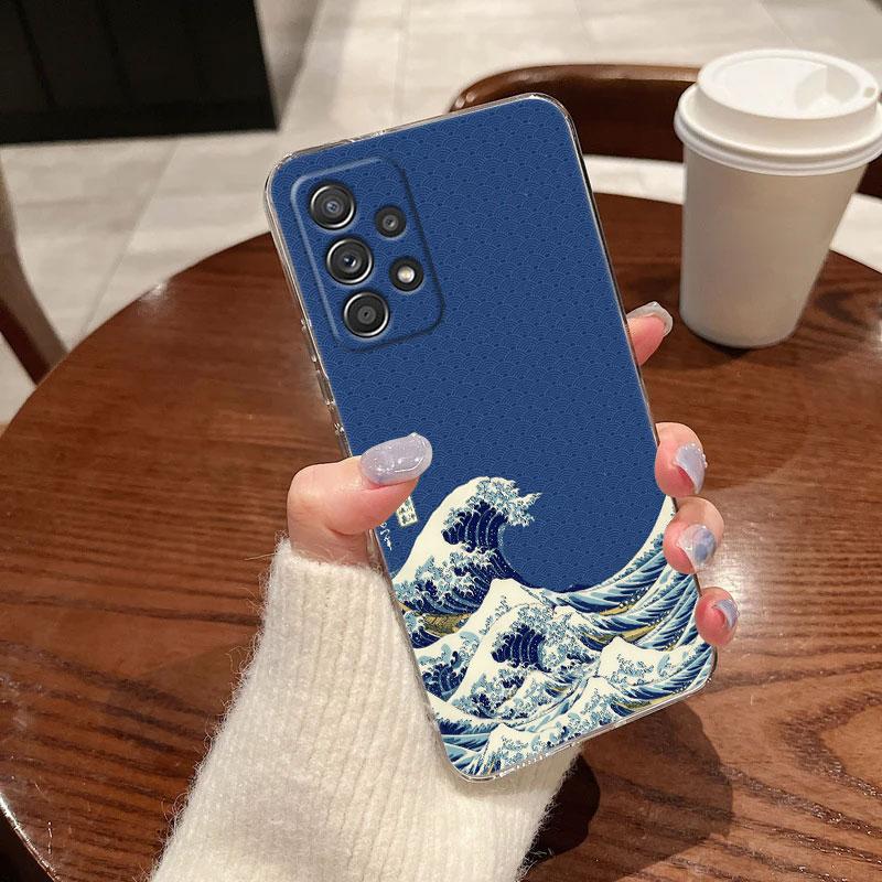 Чехол для телефона The Great Wave Кацусики Хокусай Для Samsung Galaxy A56 A57 A37 A55 A54 A36 A35 A26 A25 A16 A17 A07 A52 A34 73 Чехол