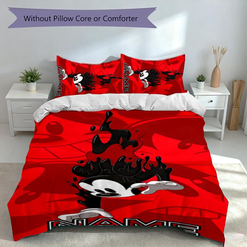 3pcs Custom Name Animaniacs Set,Includes 1 Duvet Cover and 2 Pillowcases,All-season Bedroom Decor