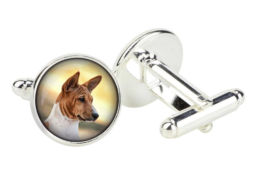 Basenji, African bush dog, Congo dog - cufflinks, a shirt accessory, a shirt pendant from the Art-Dog brand