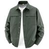 Spring Autumn Casual Retro Long Sleeve Shirt Men's Workwear Washed Cotton Shirt Male Jacket Coat