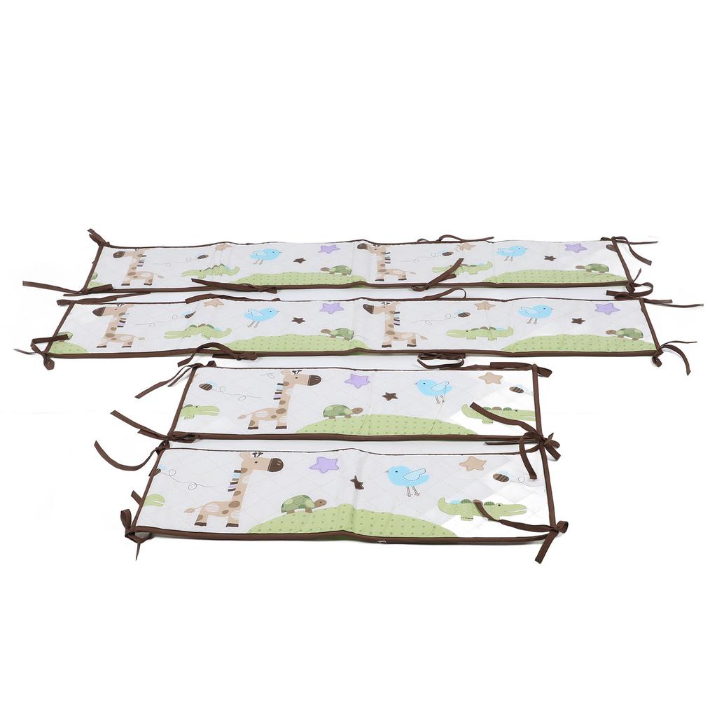 4 шт. бампер для детской кроватки чистый цвет дышащий мягкий сетчатый наполнитель защита головы детская кроватка