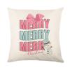 New Christmas Cartoon Pillow Polyester Printed Cushion Cover Christmas Decorative Sofa Cushion Cover