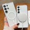 Прозрачный Магнитный Чехол Для Magsafe Для Samsung S25 Ultra S24 Plus S23 S22 S21 FE A16 A15 A35 A36 A55 A56 5G Ударопрочный Чехол