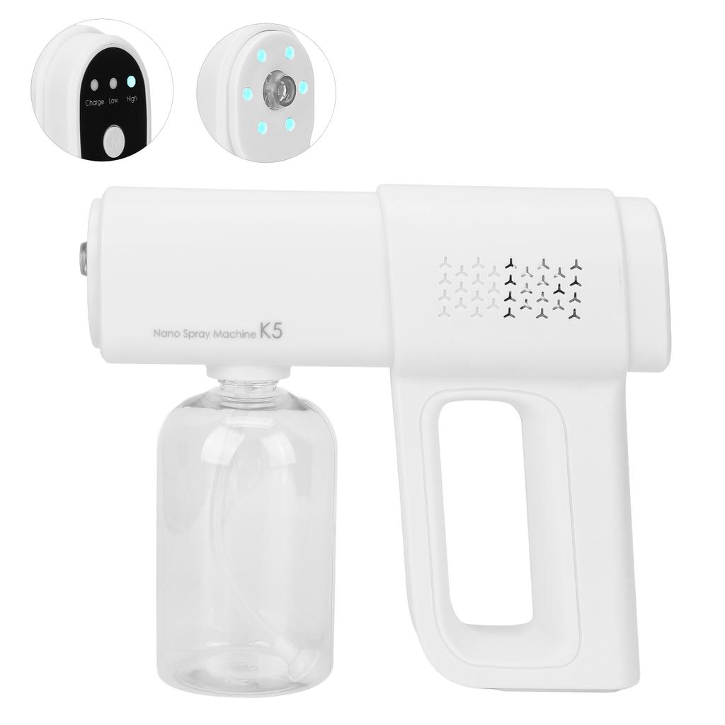 Ручной нанометровый очищающий распылитель, перезаряжаемый от USB, беспроводной, многофункциональный распылитель тонкого тумана, 380 мл, белый