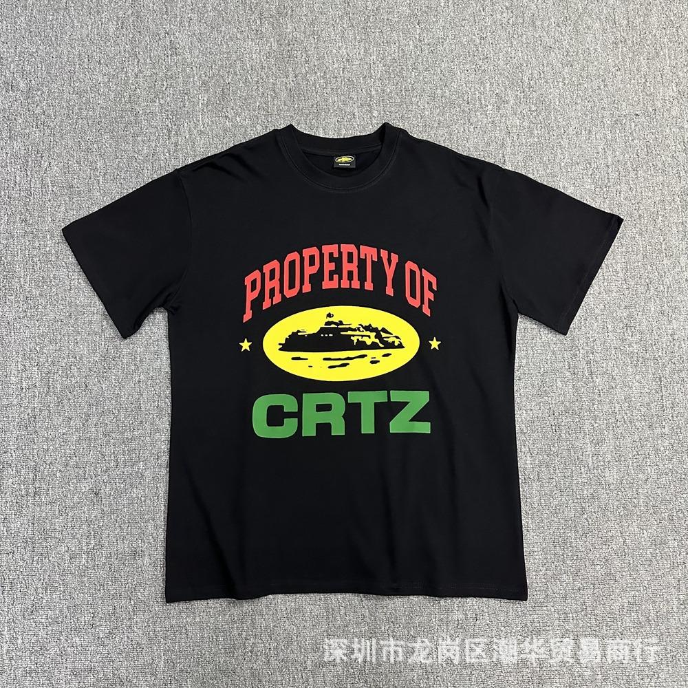 Cross-border Corteiz tide brand Alcatraz summer retro printing men's and women's trend loose casual short-sleeved T-shirt
