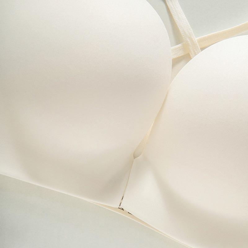 Не оставляющая следов, удобная пряжка спереди, красивая спинка, простые сборки, глянцевое кольцо из нержавеющей стали, дышащий бюстгальтер