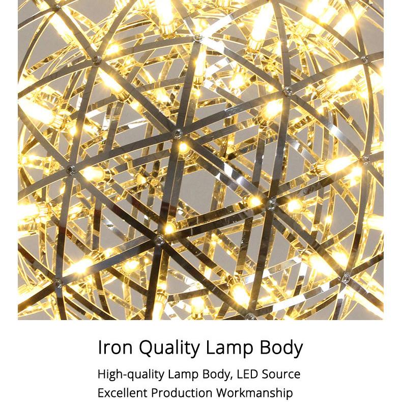 Блестящая шаровая люстра из кованого железа, магазин одежды, парикмахерская, люстра, кровать и завтрак, чайная комната, дуплексный торшер