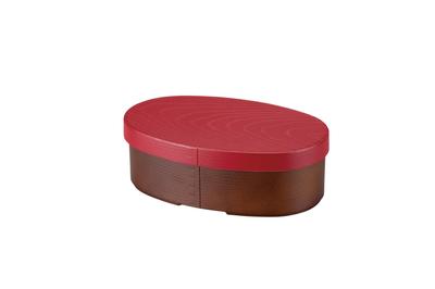 Kano Wappa Style Oval Bento Ancient Vermillion Микроволновая печь OK Посудомоечная машина OK Сделано в Японии С группой Wappa Bento Bento Magewappa Wappa Lunch Box Bento