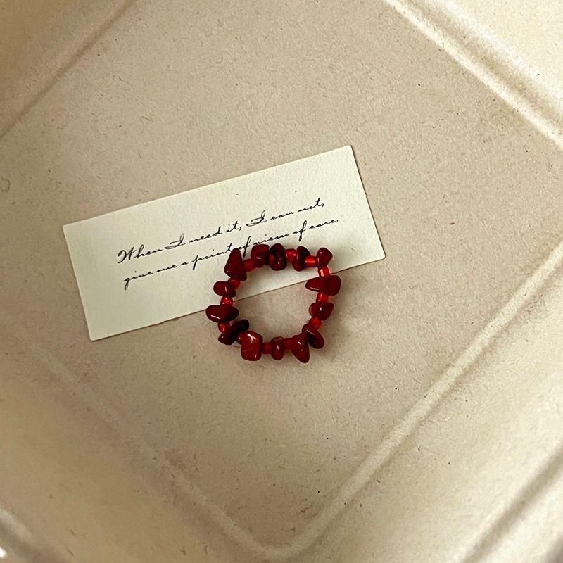 Цветное хрустальное кольцо с бисером, нишевый дизайн, чувство высокого класса, кольцо на палец, темперамент легкой роскоши, универсальные кольца-аксессуары