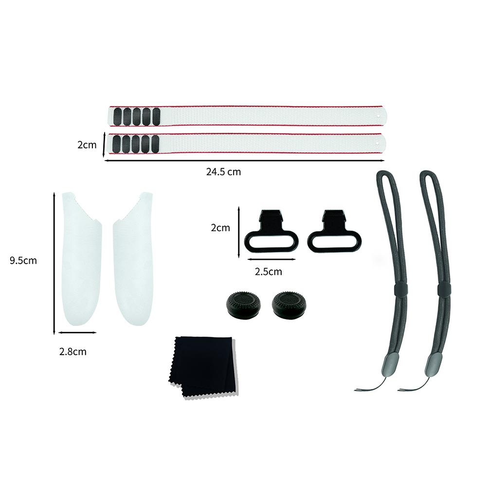 Для контроллеров VR Meta Quest 3 Накладки на рукоятки Регулируемые ремешки на запястье Комплект Крышки батарейного отсека Пряжка Колпачки для джойстиков Для VR-аксессуаров Quest 3