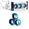 YISHIDANY 3Pcs Fidget Magnetic Ring Toys Fingers Magnet Rings ADHD Stress Relief Magical Spinner Toys for Adult Kids Anxiety