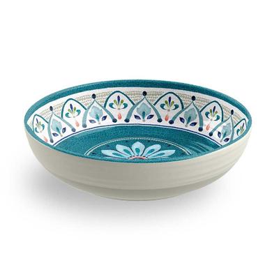 Abode Homeware Марокканский медальон Салат Идеально для пасты и карри Стильная микроволновая печь и посудомоечная машина Глубокая тарелка для и обеденная миска, Ударопрочная,