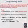 Брелок подходит для Honda Accord 2008 2009 2010 2011 2012 (Только для седанов) / Пилот 2009 2010 2011 2012 2013 2014 2015 KR55WK49308 Головка Пульта Дистанционного Управления Ключ