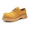 Leather Shoes Men's Autumn New Tooling Platform Heightening British Style Casual Retro Derby Shoes 1099-J