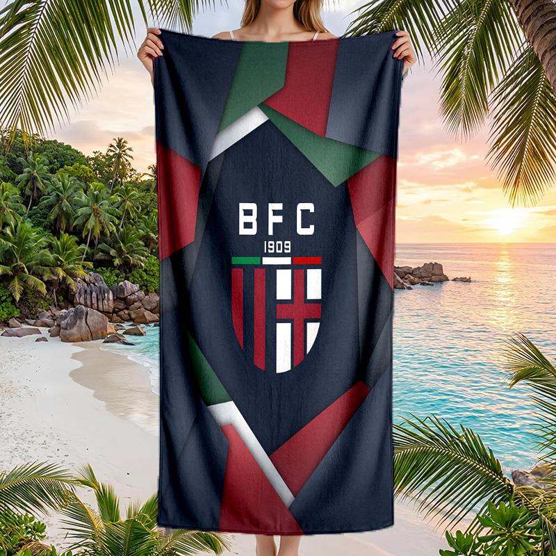 Bologna FC print Quick Dry Beach Towel Microfiber Absorbent Portable Travel Swimming Towel