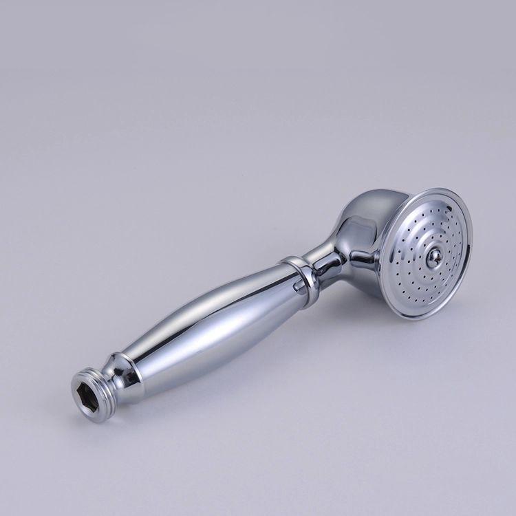 Shower Heads Gold Solid Brass Bathroom Hand Held Shower Sprayer Head For Bath Saving Water Round Rainfall Shower Faucet HJ-0516K