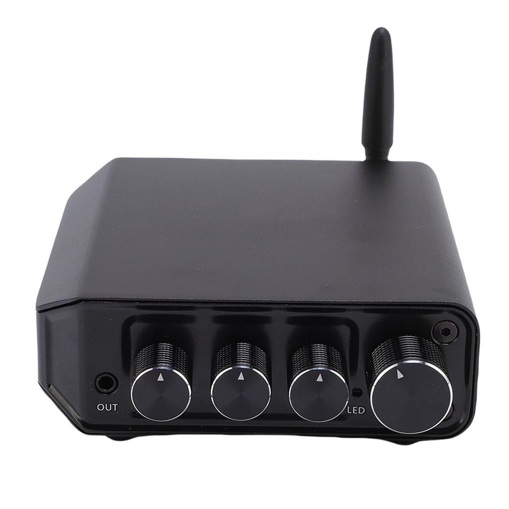 Стереоусилитель Bluetooth 5.4 USB AUX Вход 2 канала 50 Вт x 2 Hi-Fi усилитель для MP3 WAV WMA APE FLAC Вилка США