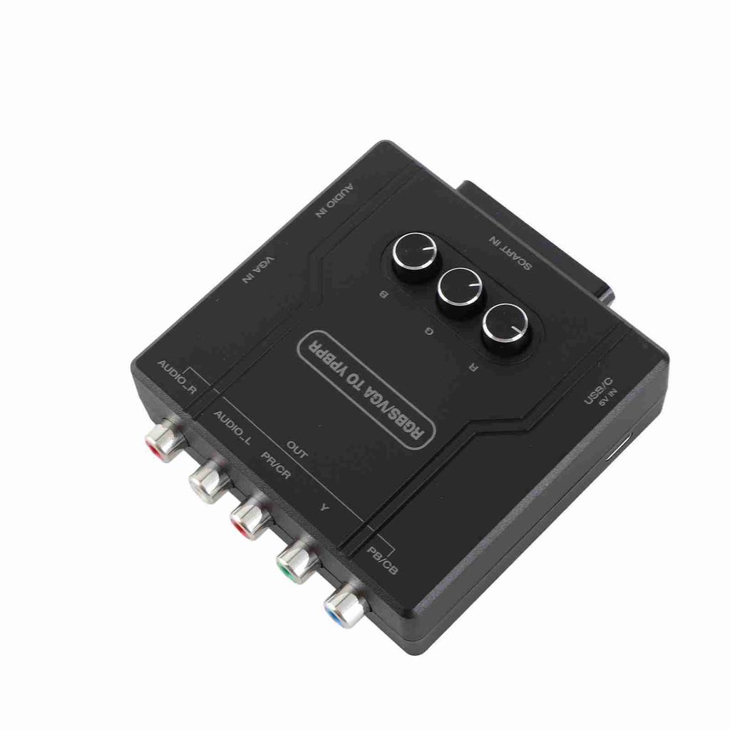 RGBS VGA SCART To YPBPR Component Converter for SFC for N64 for Wii for MD for Saturn