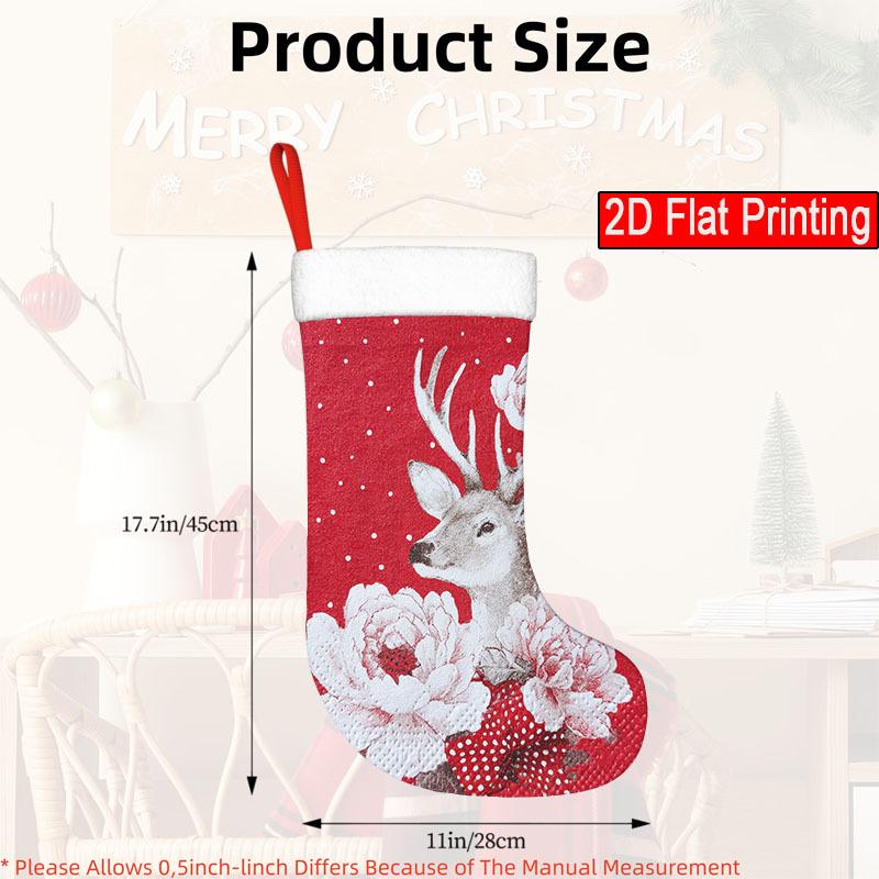 Christmas decoration fireplace hanging stockingOne Piece, Festive Reindeer And - Holiday Stockings, Santa Deco