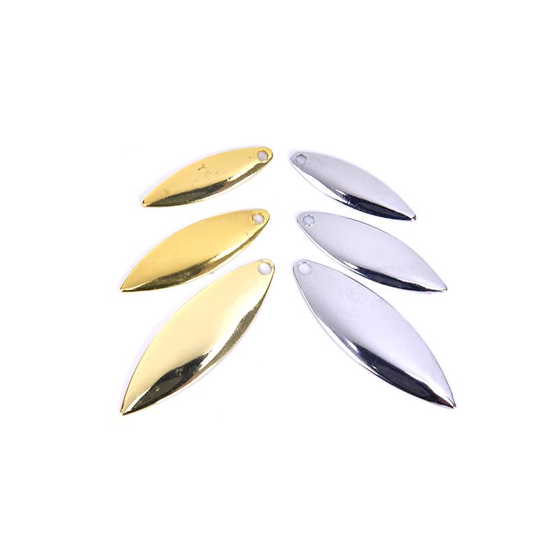 50 шт. лезвий для блесны Willow с гладкой отделкой, рыболовные приманки для блесны своими руками
