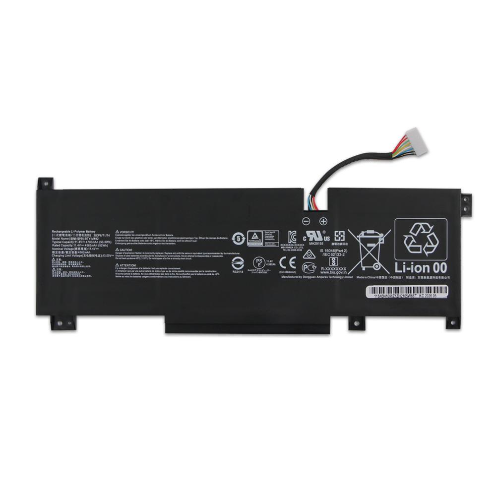 Аккумуляторная литиевая батарея для ноутбуков MSI Katana GF66 GF76 Pulse GL66 GL76 Sword 15 Bravo 15 BTY-M492