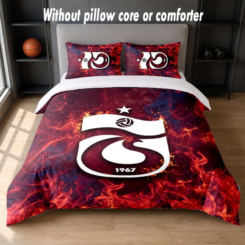 Trabzonspor FC Design Bed Bedding Set 1 Duvet Cover + 2 Pillowcases Soft Breathable Household Bed Linens