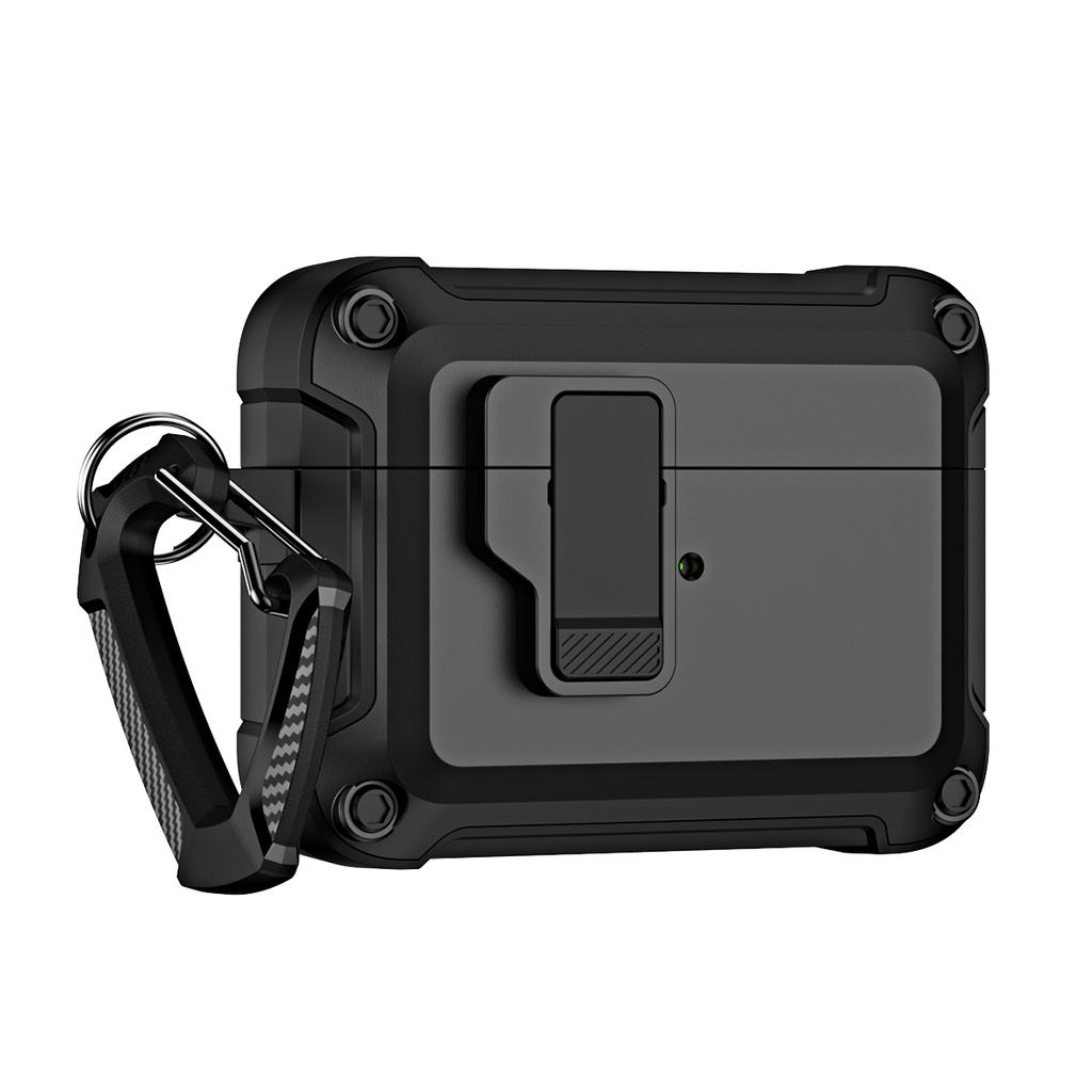 For AirPods Pro 2 Shockproof TPU+PC Case Bluetooth-compatible Earbuds Charging Case Cover with Buckle