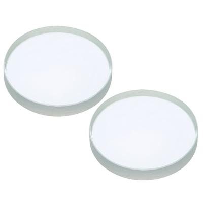 PATIKIL 100 мм фокусное расстояние двояковогнутая линза 2 шт диаметр 50 мм высота 8 мм стеклянная оптическая полированная круглая линза для физических экспериментов прозрачный