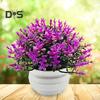 Artificial Plant Pot Ornamental Photo Props Plastic Desktop Fake Grass Plants for Outdoor