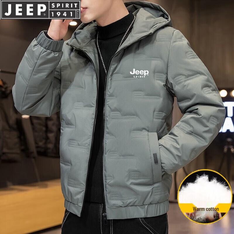 Мужская стеганая куртка с капюшоном JEEP SPIRIT