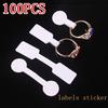 100pcs/bag Blank Price Tags Necklace Ring Jewelry Labels Paper Stickers