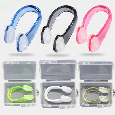 Зажим для носа для плавания, профессиональные водонепроницаемые и противоскользящие силиконовые затычки для носа для дайвинга, защита носа, аксессуары для плавания для взрослых