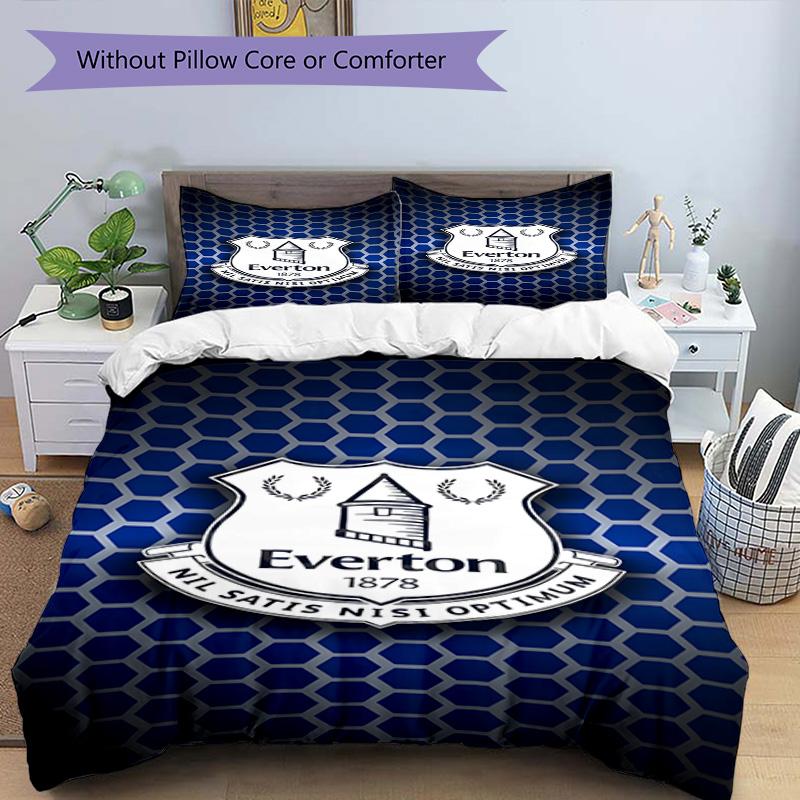 Fc Crest Design Printed Pattern Duvet Cover Set – includes 1 duvet cover and 2 matching pillowcases Bedroom decor Christmas gifts