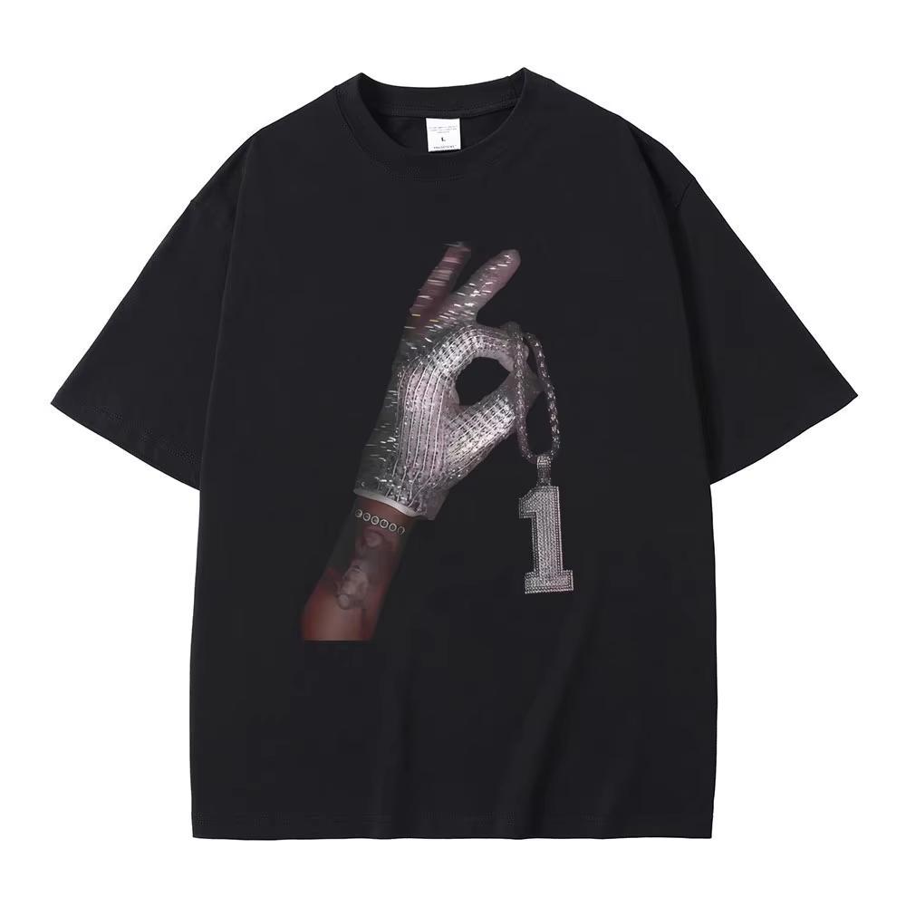 Rapper Drake Iceman Album Cover Graphic T-shirt Men Women Hip Hop Fashion Pop Music T Shirts Y2K Gothic Cotton Oversized T-shirts