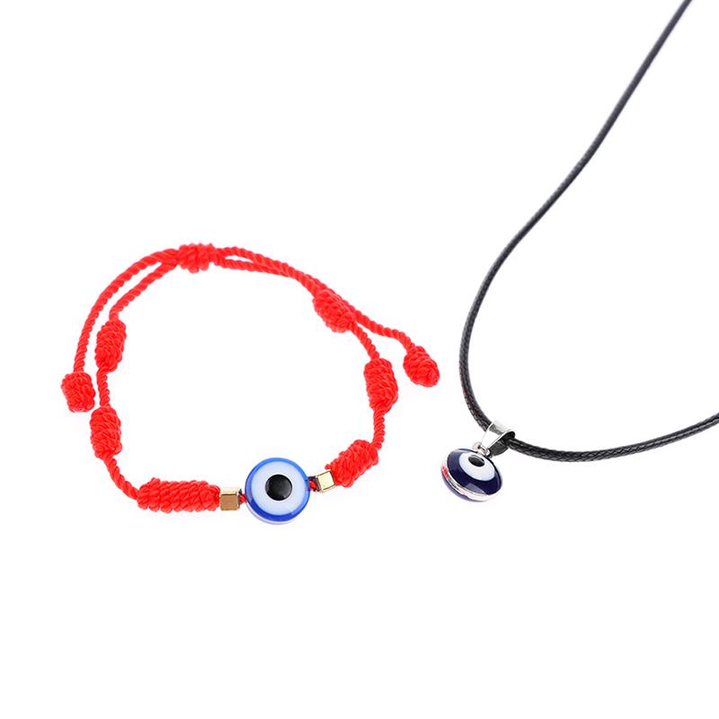 Синее стекло 3 см с подвесками от сглаза, ожерелье, браслет, счастливое ожерелье, колье, ювелирные изделия