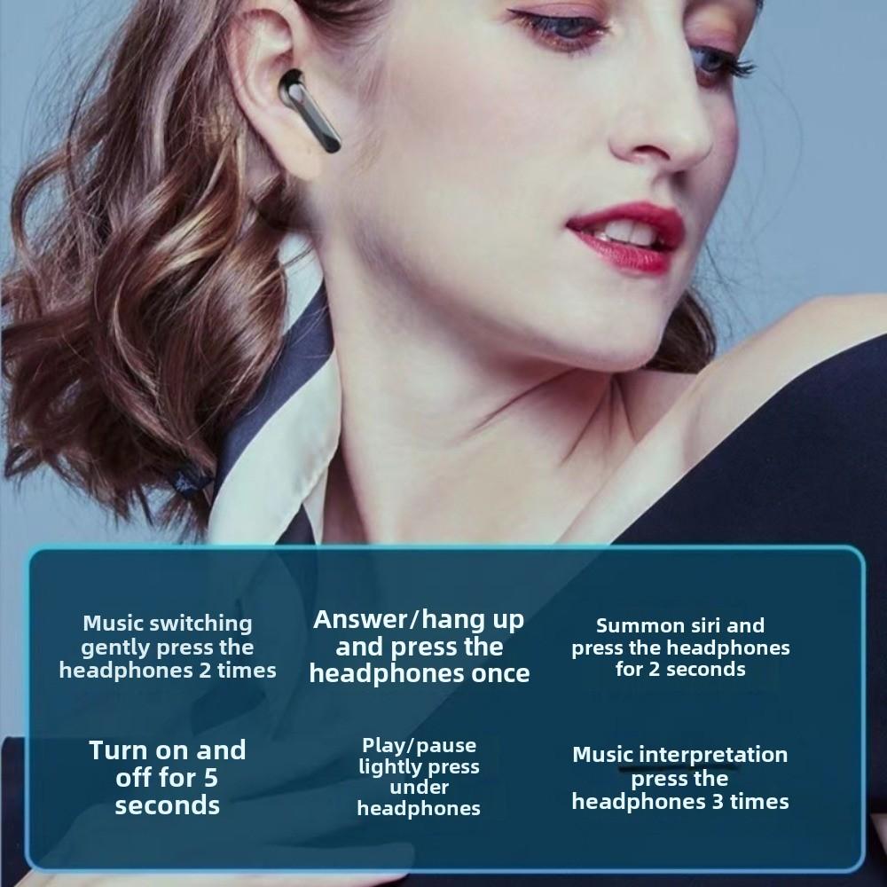 Bluetooth Headset TWS Wireless Mirror Digital Display Touch Charger In-ear Noise-cancelling Headset Factory