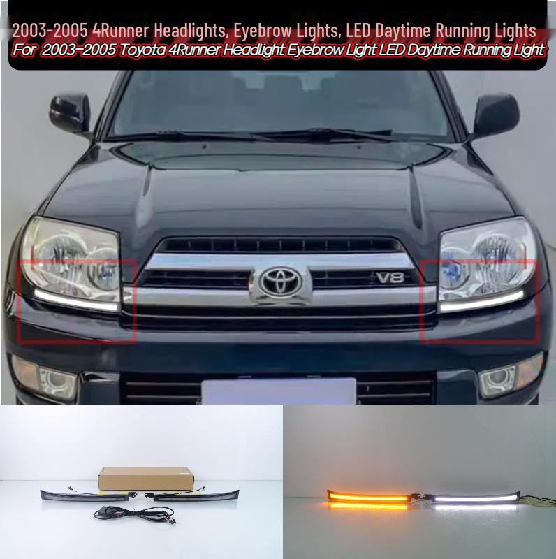 Подходит для фар, накладок на фары и светодиодных дневных ходовых огней Toyota 4Runner 2003-2005 годов выпуска.