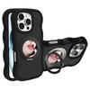For iPhone 16 Pro Case Compatble with MagSafe Kickstand TPU+PC Phone Cover Built-In Mirror