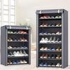 Door Shoe Rack Organizer Dustproof Multilayer Nonwoven Storage Cabinet Home Hallway Space-saving Assemblable Shoe Shelf