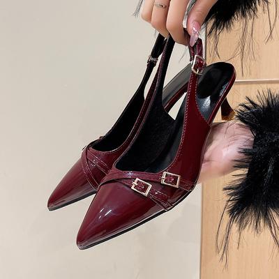 Весенние босоножки на высоком каблуке с застежкой на пуговицы и одним ремешком, модные и элегантные женские туфли в стиле богини