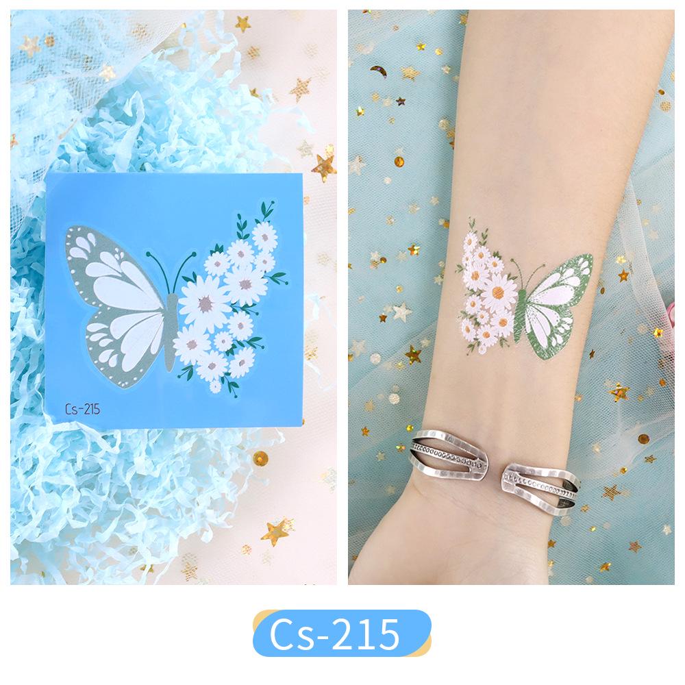 Trendy White Flower Temporary Tattoo Stickers for Face & Arm
