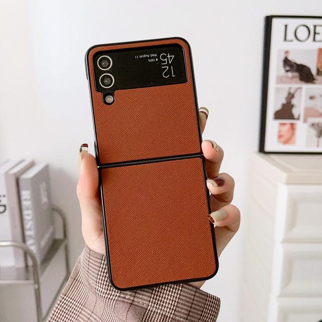 Сплошной цветной чехол для телефона Samsung Galaxy Z Flip 1 2 3 4/Z Fold 3 4, защитный чехол с полной задней частью