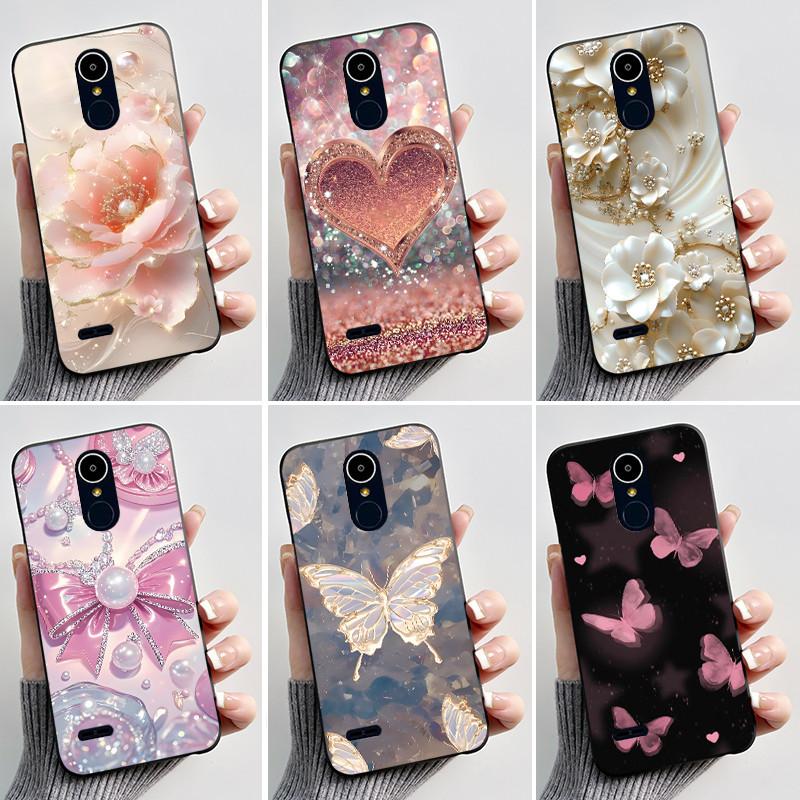 Чехол для LG K8 2017/LG K8 2018/LG K9 2018 Мягкий Силиконовый Черный Корпус для LG K10 2016/LG K10 2017 Чехол Милый Цветочный Мультяшный Чехол
