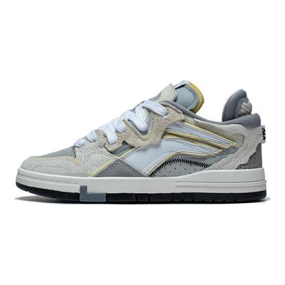 Li Ning We I Pro Удобные нескользящие легкие низкие кроссовки для скейтбординга Женские кроссовки Белые Серые AECT034-1