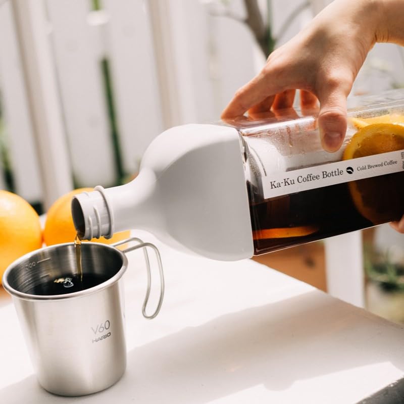 HARIO Kirk Coffee 1000ml Cold Brew Pale Made in Bottle, Capacity, Pitcher, Gray, Japan, KAC-110-PGR