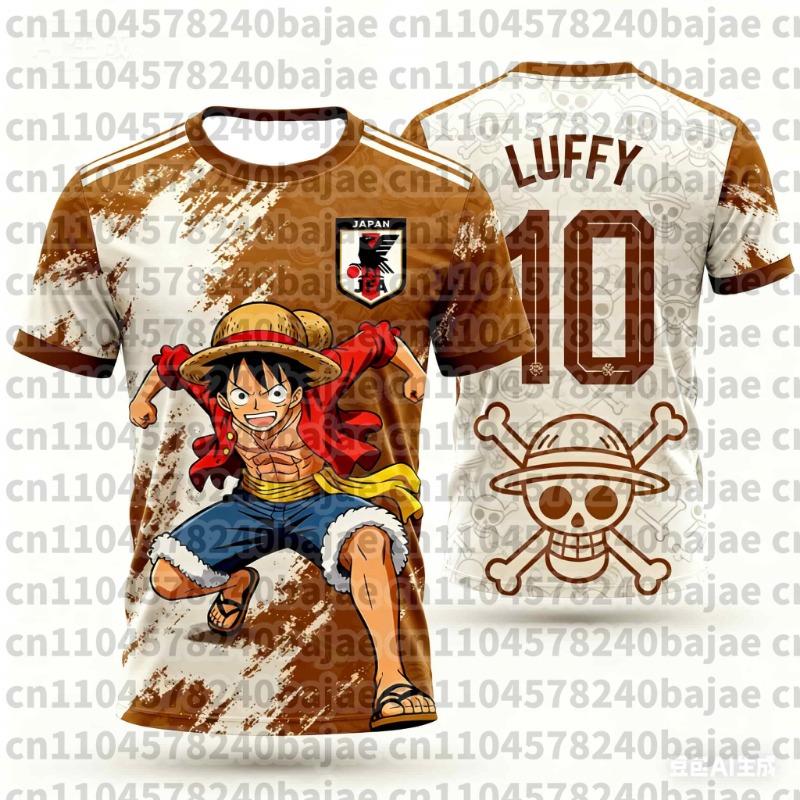 2026 Япония One Piece Луффи Футбольная Майка Футболка Детская Футбольная Специальная Майка Комплект Взрослая Мужская Быстросохнущая Толстовка