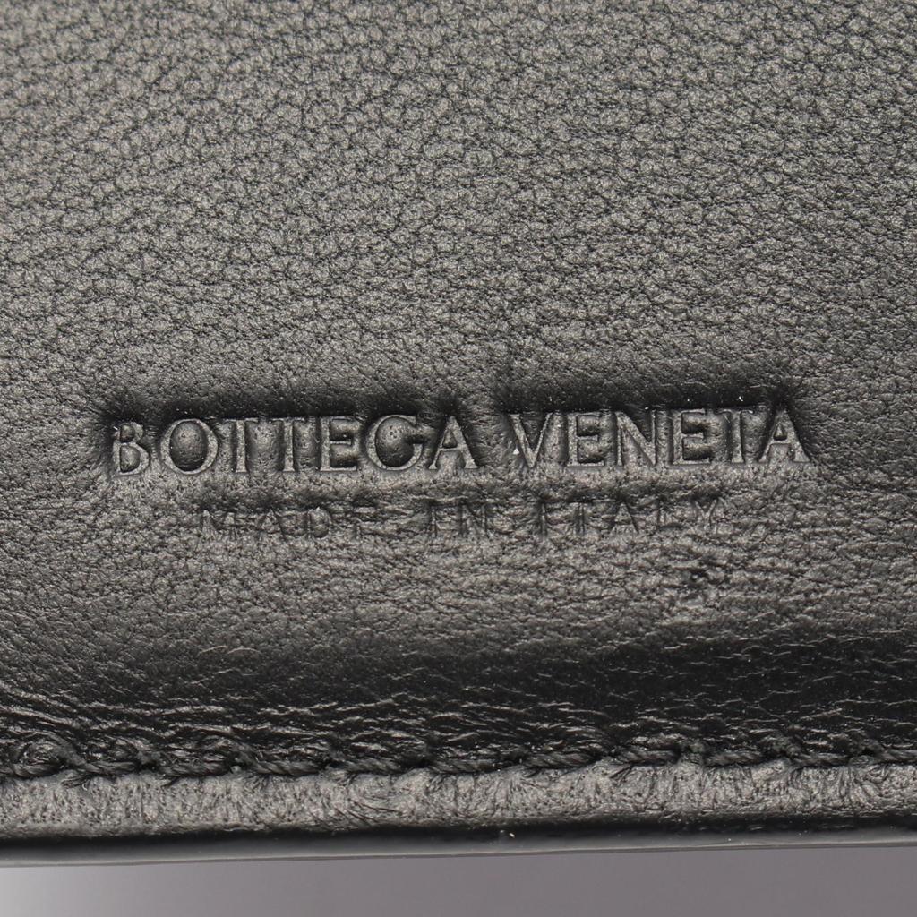 Used BOTTEGA VENETA Intrecciato Bi-fold wallet leather Black Used Women