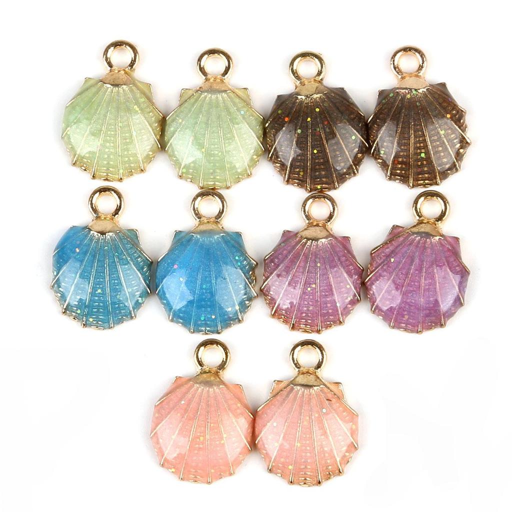 10 шт. 13*19 мм круглые раковины с жемчужным блеском в виде капель масляного сплава подвески для изготовления ювелирных изделий DIY ожерелье браслет серьги